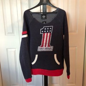 Harley-Davidson Museum Off-the-Shoulder Sweatshirt